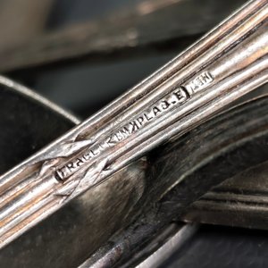Juego de 122 Cubiertos Antiguos "Józef Fraget" Enchapados en Plata - imagen 21