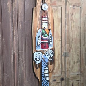 Tótem Artístico en Tabla de Skate "Utrico" - Técnica Mixta y Relieve - imagen 1