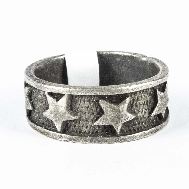 Anillo de plata con diseño de estrellas - Buen estado