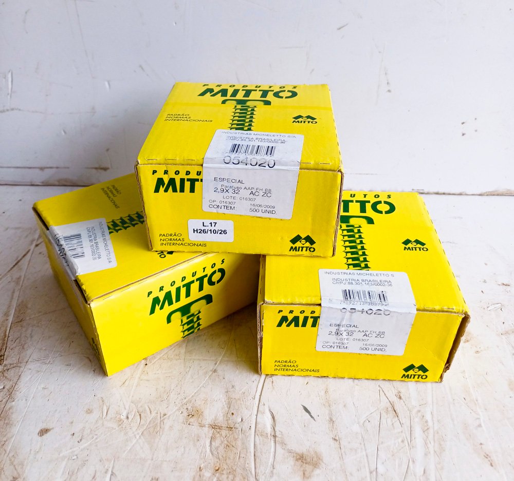 1500 Tornillos Autorroscantes Mitto 2.9 x 32 mm