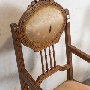 Par de Sillones Luis XVI de Roble para Restaurar - imagen 2