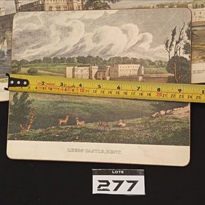 Set Vintage "Leeds Castle" Individuales y Posavasos Colección Inglaterra - imagen 7