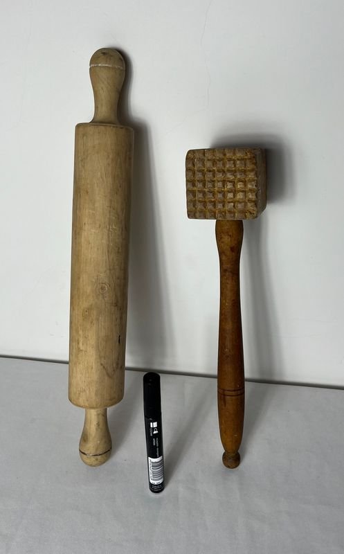 Palote y Martillo de Madera para Milanesas