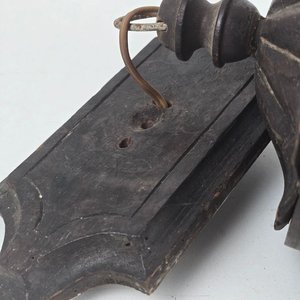 Antiguo Farol de Madera Tallada con Bombilla - imagen 5