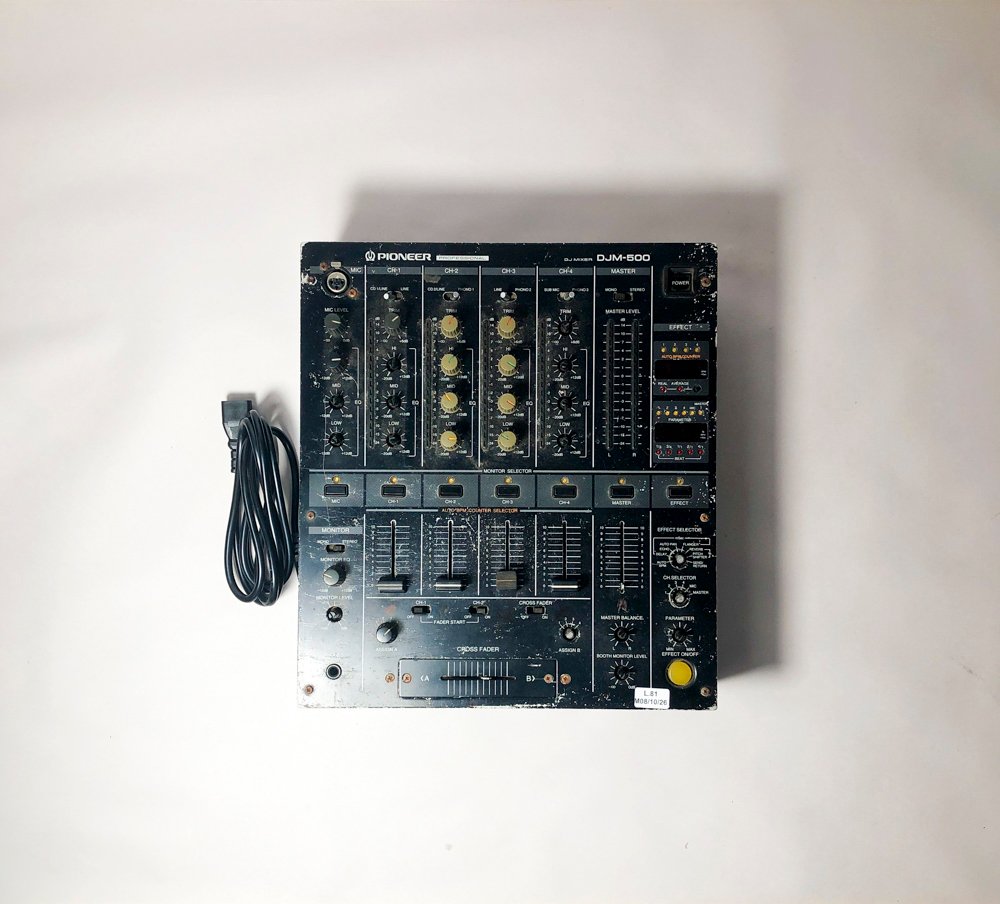 Consola de Audio DJ Pioneer DJM-500 Profesional Funcionando