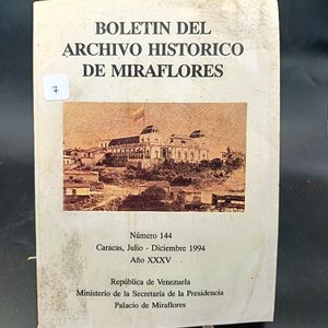 Lote anterior: Boletín del Archivo Histórico de Miraflores - Caracas, Venezuela