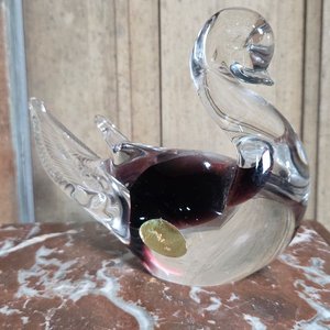 Figura de Cisne en Cristal Murano Morado 14cm - imagen 2