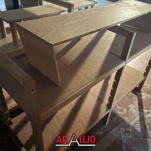 Estantería y Mueble de Escritorio de Madera para Restaurar - imagen 6