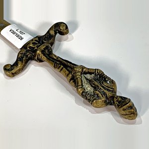 Abrecartas Bronce Espada con Figura de Hombre con Armadura - imagen 3
