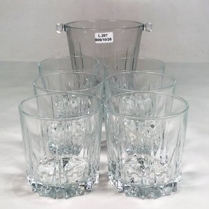 Juego de Cristalería para Whisky: Hielera y Seis Vasos Hialinos - imagen 3