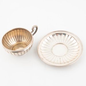 Juego de 12 Tazas y 12 Platos de Té de Plata - 2700gr - imagen 3