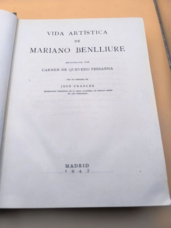 Lote siguiente: Libro de Arte: Vida Artística de Mariano Benlliure por Carmen Quevedo Pessanha