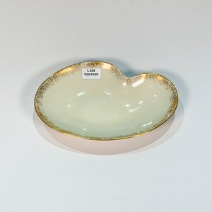Lote siguiente: Despojador de Porcelana Bavaria Blanco con Guarda Dorada