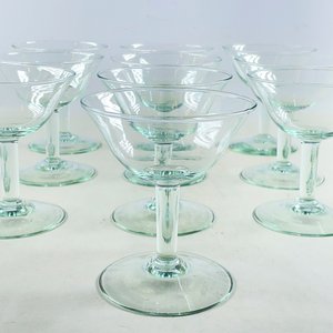 Diez Copas de Champagne Hialinas Estilo Coupe - imagen 3