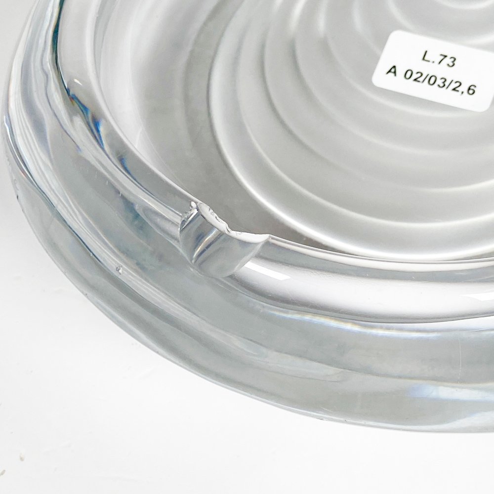 Cenicero de cristal hialino firmado Daum France - imagen 3