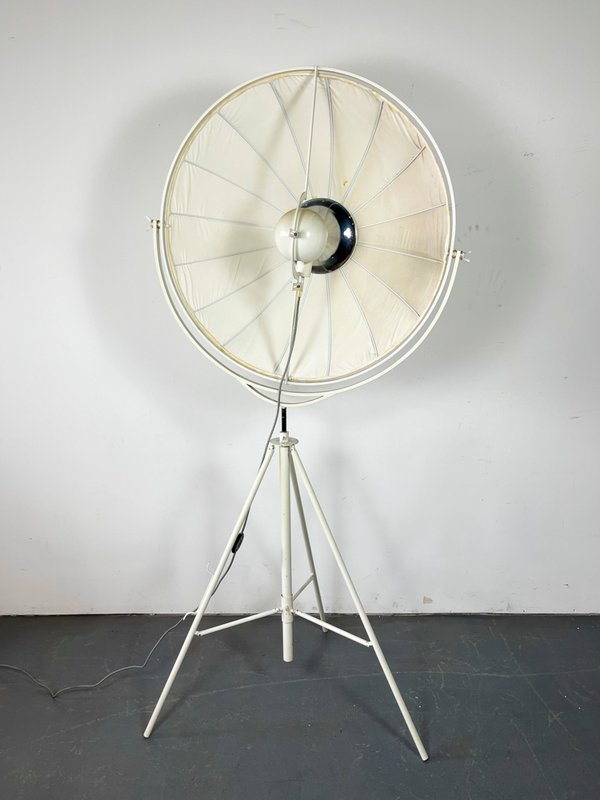 Lámpara de Pie Italiana Pallucco Fortuny Diseño Metálico Pantalla Blanca - imagen 1