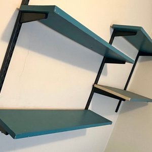 Estantería de Pared Azul de 4 Niveles - imagen 2