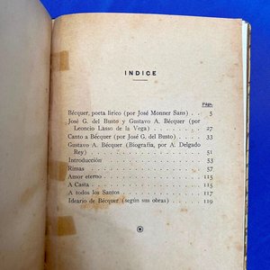 Rimas e Ideario de sus Obras de Gustavo Adolfo Bécquer - Edición 1937 - imagen 3