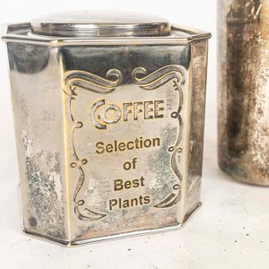 Juego de Coctelera y Pote para Café de Platina - imagen 2