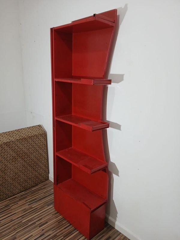 Estantería Metálica Roja con 5 Niveles