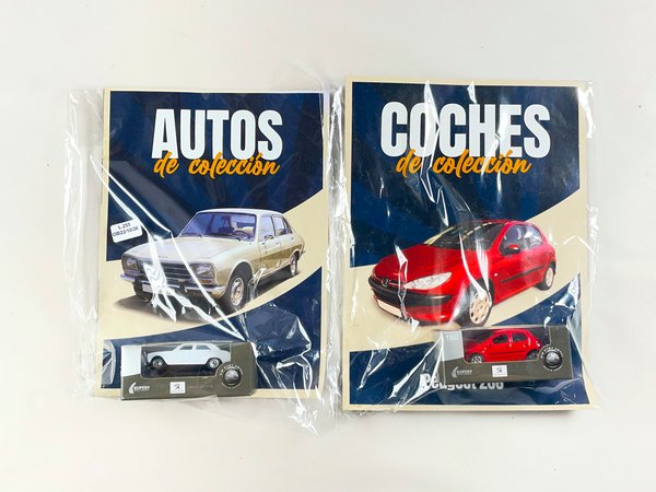 Dos Autos a Escala Peugeot 1/60 Colección - imagen 1