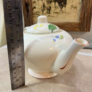 Tetera Inglesa Antigua T.G. Green Granville Ware con Flores Policromas - imagen 7
