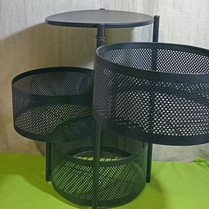 Organizador Metálico Negro Mate con Ruedas - imagen 1