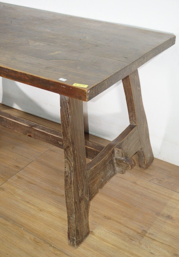 Mesa rústica en pino con clavijas - imagen 3