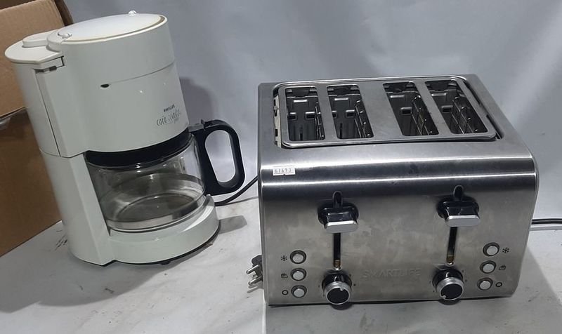 Tostadora Smartlife y Cafetera Philips