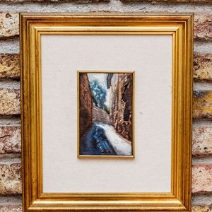 Pintura al Óleo "Calle de Pueblo" por Sergio Curto - imagen 3