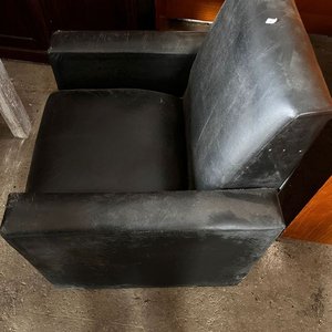 Sillón Individual Negro Tapizado - imagen 2