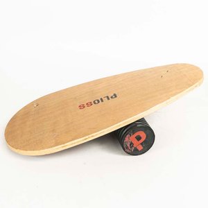 Tabla de Equilibrio de Madera con Rodillo Negro - imagen 2