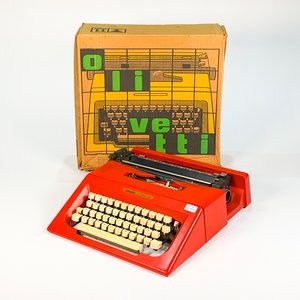 Máquina de Escribir Olivetti Lettera 30 Roja Vintage - imagen 1