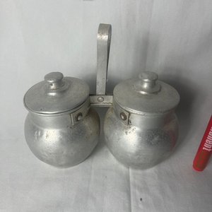 Yerbero y Azucarero Doble de Aluminio con Tapa y Asa - imagen 2