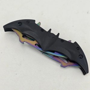 Karambit Doble Plegable con Hoja Arcoíris - imagen 3