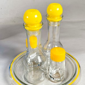 Set Condimentero "Cerve - Italy" de Vidrio con Bandeja - imagen 3