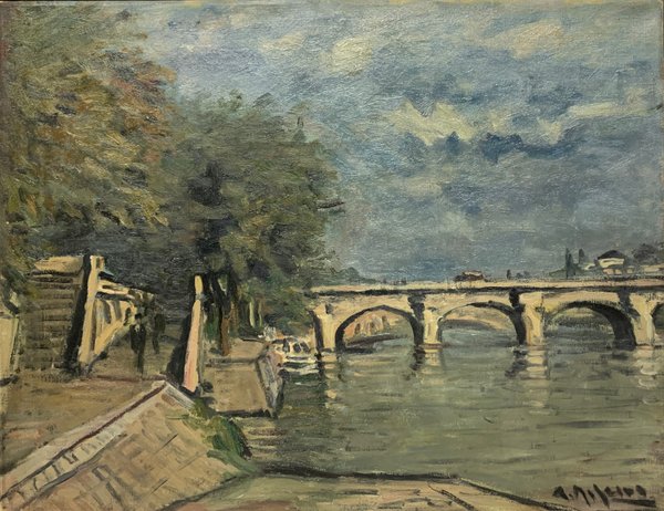 Lote anterior: Puente de Paris, pintura al óleo sobre tela por Alceu Ribeiro