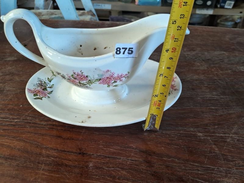 Vaso de cerámica Villeroy y Boch con plato incorporado - imagen 2