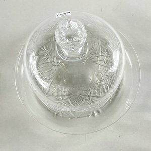 Plato y Campana de Cristal Tallado para Presentación - imagen 2