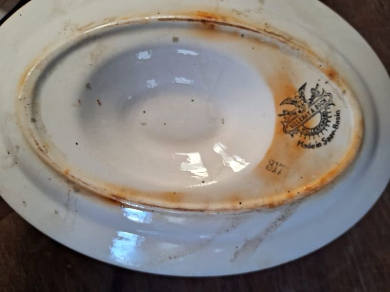 Vaso de cerámica Villeroy y Boch con plato incorporado - imagen 3