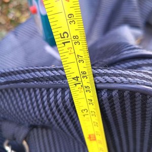 Bolso de Viaje Grande de Lona Rayada con Bolsillos Frontales - imagen 5