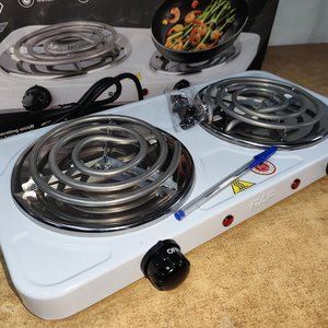 Anafe Eléctrico RAF con 2 Discos Rápidos, Termostatos Independientes, Nuevo en Caja - imagen 3