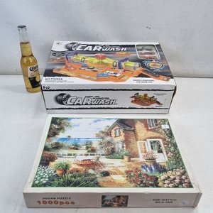 L 389 - 1 Lote - Lote variado con juego infantil de "Carwash" en caja y rompecabezas de 1000 piezas con diseño de jardín - imagen 2