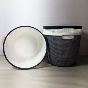 Tres Cestos Redondos Blancos y Grises - imagen 2