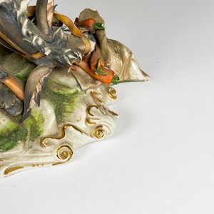 Figura de porcelana italiana capodimonte personaje a caballo, firmado por el escultor Tiziano Galli )1908-1986) altura 28 cm - imagen 5