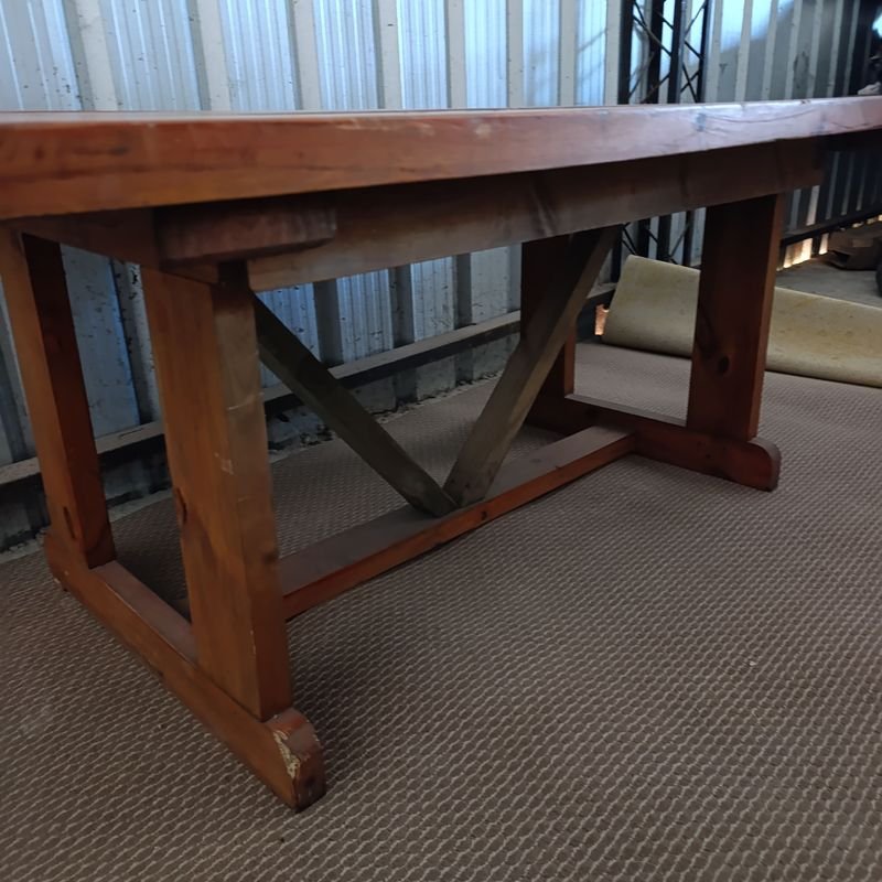 Mesa rectangular en madera maciza para barbacoa o exterior - imagen 4