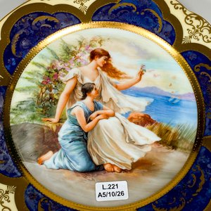 Plato de porcelana francesa damas, diámetro 24 cm - imagen 3