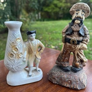 dos adornos en ceramica y ceramica esmaltada - imagen 2
