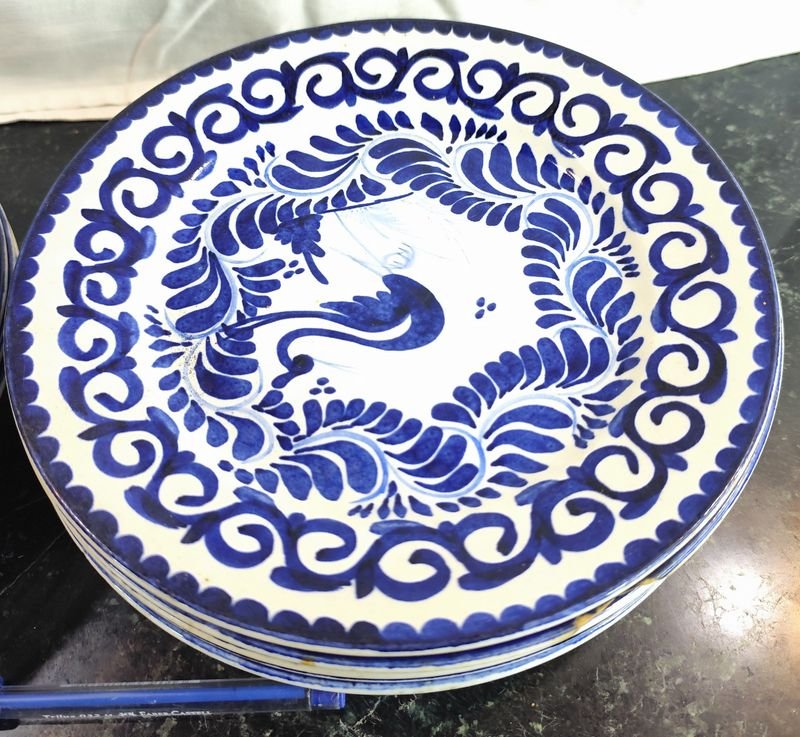 Platos de porcelana azul y blanco en loza ÁNFORA - imagen 3