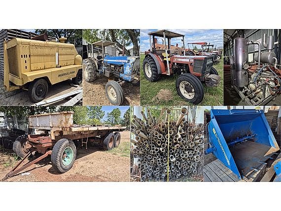 Liquidación de maquinaria agrícola: tractores, bombas y caños